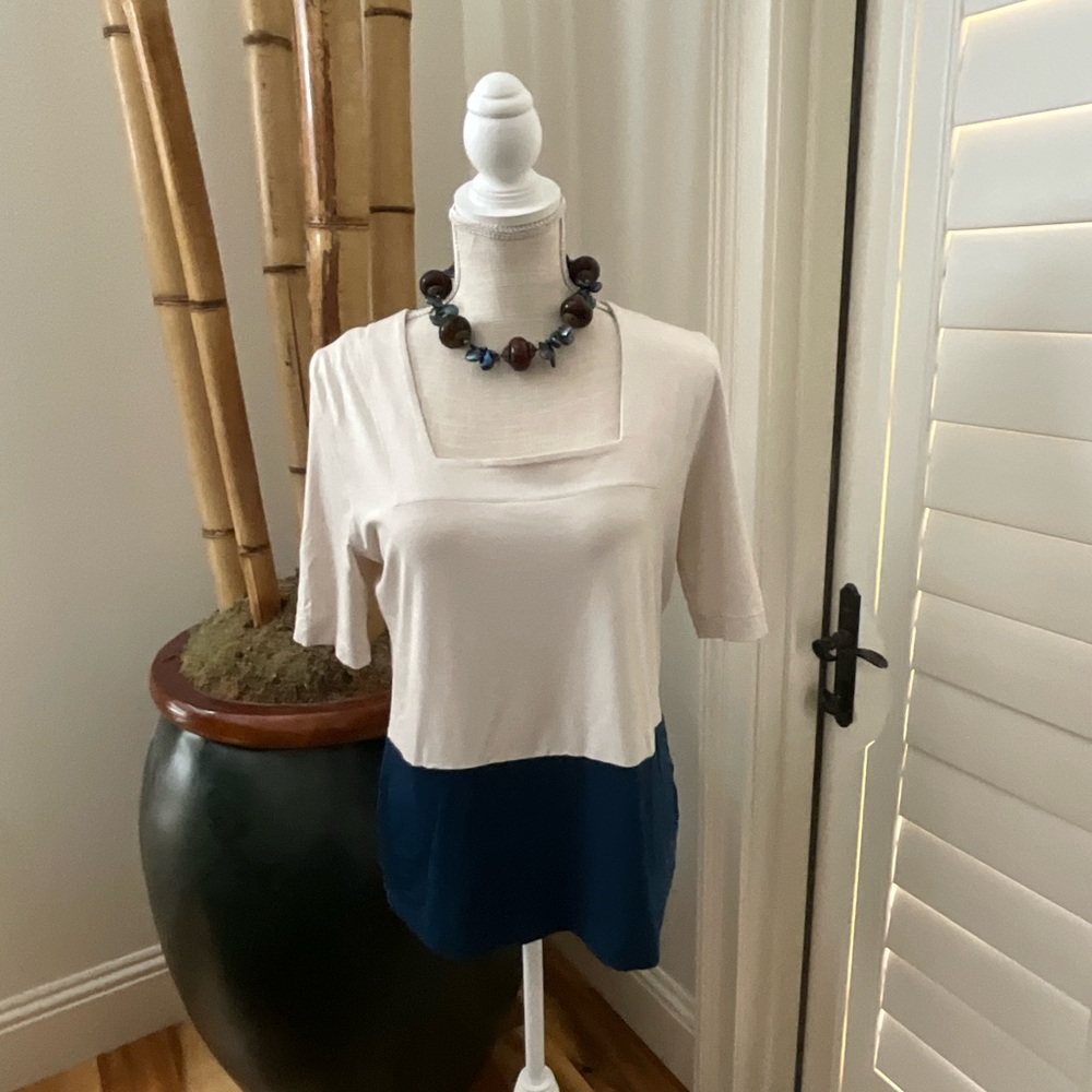 Akris Punto Color block Square-Neck Top